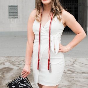 White graduation dress